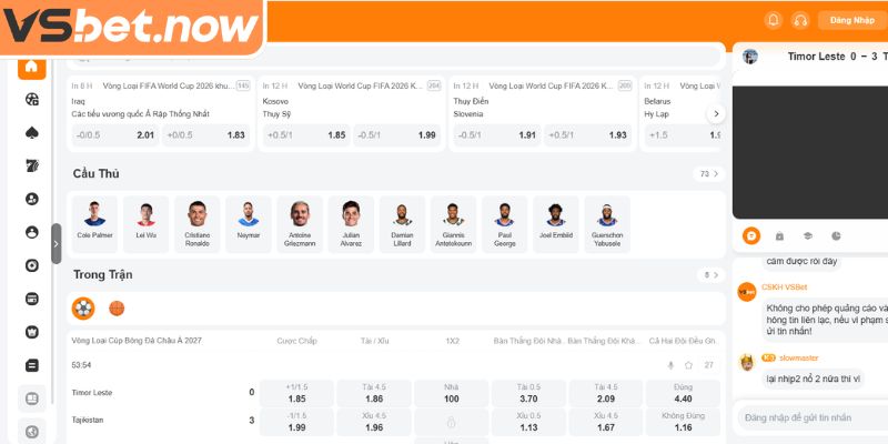 Truy cập vào website